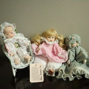 Collectible Porcelain Doll 2 pieces baby dolls